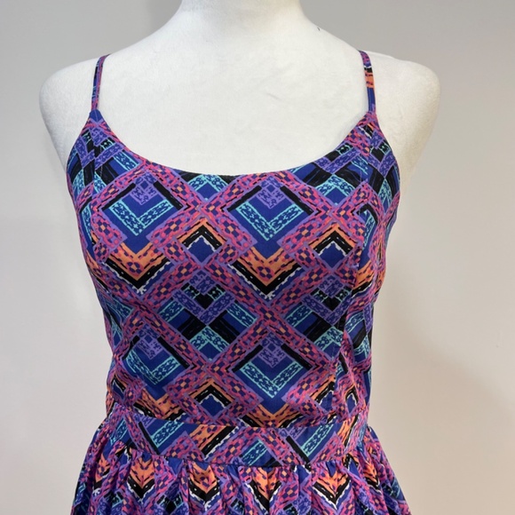 Bethany Mota for Aeropostale Open Back Print Dress, Size Small Petite - Picture 2 of 10